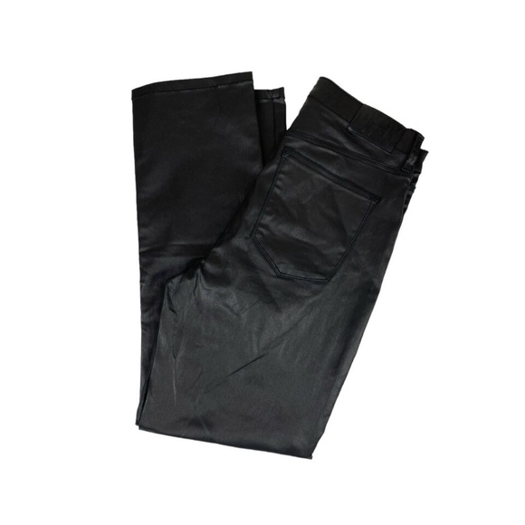 DKNY Jeans High Rise Ankle Straight Waverly Coated Black - Picture 2 of 7